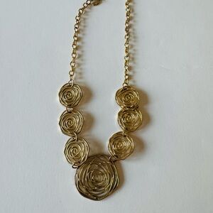 Charming Charlie Elegant Gold Rose Necklace